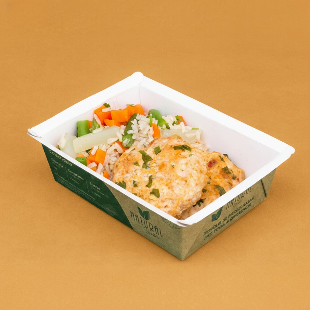 Refeição Padrão - Opção 16 - ARROZ INTEGRAL, ABOBRINHA CHAPEADA E ALMÔNDEGAS AO MOLHO DE TOMATE ARTESANAL